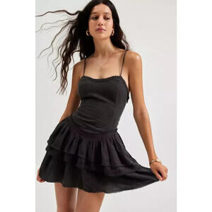 Kimchi Blue | Dresses | Kimchi Blue Desi Strappy Drop Waist Mini Dress  Distressed Black Corset L Nwt | Poshmark